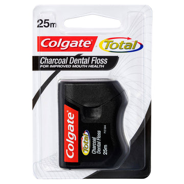 2 Pack x Colgate Total Charcoal Oral Care Dental Floss 25m